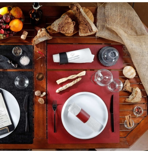 TOVAGLIETTE TAPPETINI D'ARREDO 48x15 cm pezzo singolo CHEF BORDEAUX