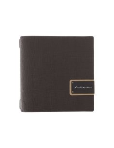Porta Menu QUADRATO (23x23,1 cm) etichetta PATCH "menu" solo elastico nero CHEF MARRONE