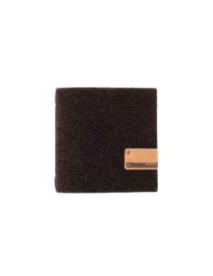 Porta Menu QUADRATO (23x23,1 cm) etichetta PATCH "menu" 2 buste (4 facciate) elastico nero GO-GREEN MARRONE
