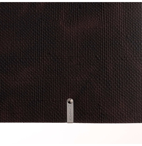 Porta Menu A5 (16,5x23,1 cm) etichetta METAL "menu" 2 buste (4 facciate) elastico rosso JUTA MARRONE