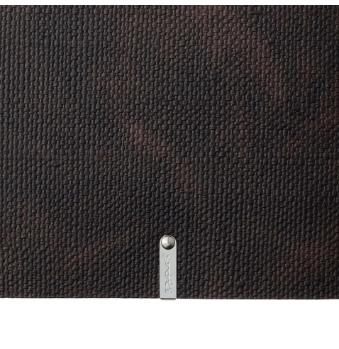 Porta Menu A4 SLIM (17,4x31,8 cm) etichetta METAL "personalizzata" (minimo 18 pezzi) 2 buste (4 facciate) elastico rosso JUTA MA