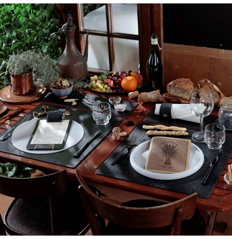 TOVAGLIETTE TAPPETINI D'ARREDO 48x15 cm pezzo singolo BULL NERO sp. 3,0