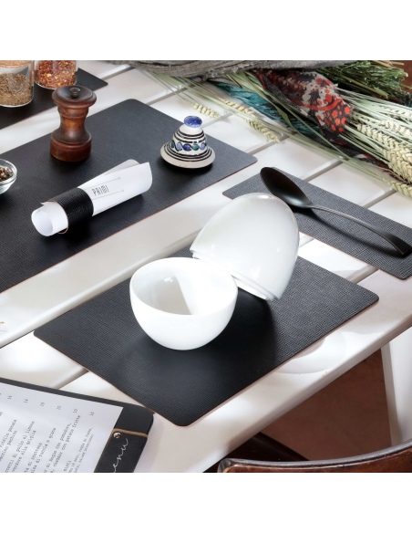 TOVAGLIETTE TAPPETINI D'ARREDO 21x32 cm pezzo singolo CHEF NERO