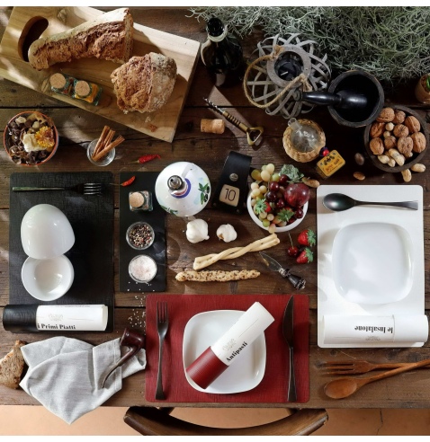 TOVAGLIETTE TAPPETINI D'ARREDO 23x35 cm pezzo singolo CHEF NERO