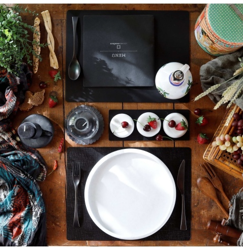 TOVAGLIETTE TAPPETINI D'ARREDO 30x40 cm pezzo singolo CHEF NERO