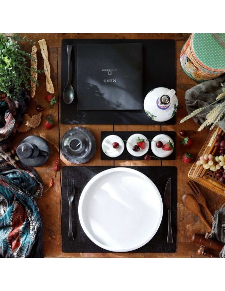 TOVAGLIETTE TAPPETINI D'ARREDO 30x40 cm pezzo singolo CHEF NERO