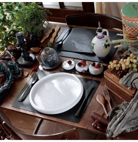 TOVAGLIETTE TAPPETINI D'ARREDO 30x40 cm pezzo singolo CHEF NERO