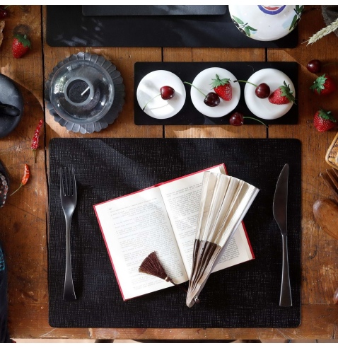 TOVAGLIETTE TAPPETINI D'ARREDO 30x40 cm pezzo singolo CHEF NERO
