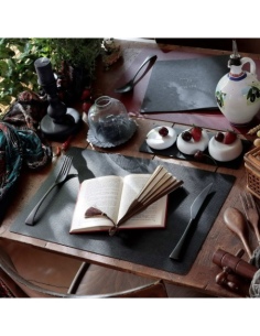 PLACEMATS 45x30 cm single piece CHEF BLACK 2