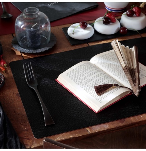 TOVAGLIETTE TAPPETINI D'ARREDO 30x45 cm pezzo singolo CHEF NERO
