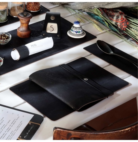 TOVAGLIETTE TAPPETINI D'ARREDO 21x32 cm pezzo singolo SUGHERO NERO sp. 2.5