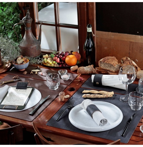 TOVAGLIETTE TAPPETINI D'ARREDO 48x15 cm pezzo singolo SUGHERO NERO sp. 2.5