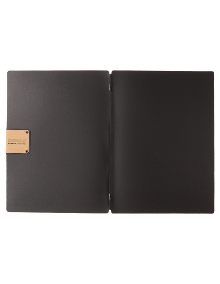 Porta Menu A4 (23,2x31,8 cm) etichetta PATCH "menu" solo elastico nero CHEF NERO