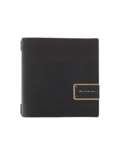 Porta Menu QUADRATO (23x23,1 cm) etichetta PATCH "menu" solo elastico nero CHEF NERO