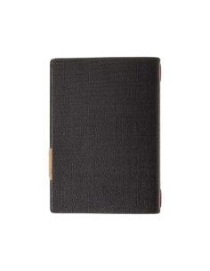 Porta Menu A5 (16,5x23,1 cm) etichetta PATCH "personalizzata" (minimo 18 pezzi) solo elastico rosso JUTA NERO 2