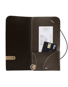 WALLET bill holder PATCH label "personalized" (min. 18 pcs) CHEF BROWN 2