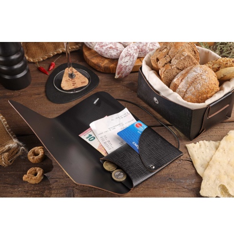 WALLET porta resto/conto CHEF NERO spessore 1,2