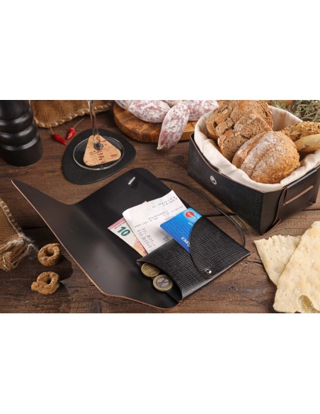 WALLET porta resto/conto CHEF NERO spessore 1,2