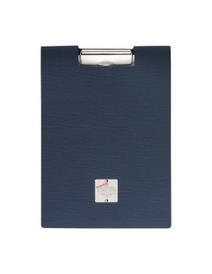 CITY MENU porta menu A4 etichetta METAL "personalizzata" (minimo 18 pezzi) molla ferma fogli CHEF BLU 2