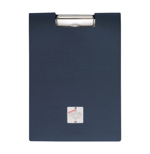 CITY MENU porta menu A4 etichetta METAL "personalizzata" (minimo 18 pezzi) molla ferma fogli CHEF BLU
