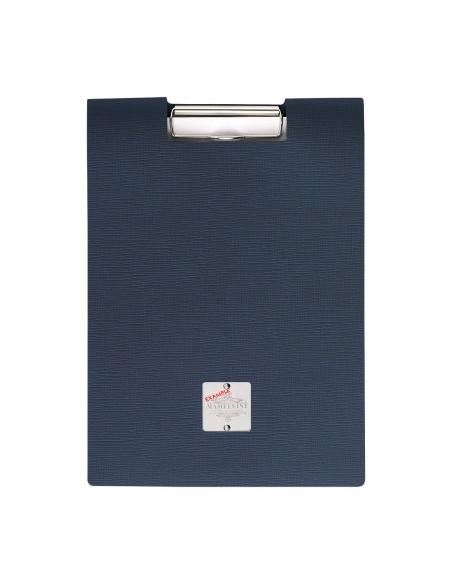 CITY MENU porta menu A4 etichetta METAL "personalizzata" (minimo 18 pezzi) molla ferma fogli CHEF BLU