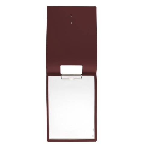 CITY MENU porta menu A4 etichetta METAL "personalizzata" (minimo 18 pezzi) molla ferma fogli CHEF BORDEAUX