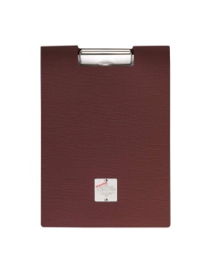 CITY MENU porta menu A4 etichetta METAL "personalizzata" (minimo 18 pezzi) molla ferma fogli CHEF BORDEAUX 2