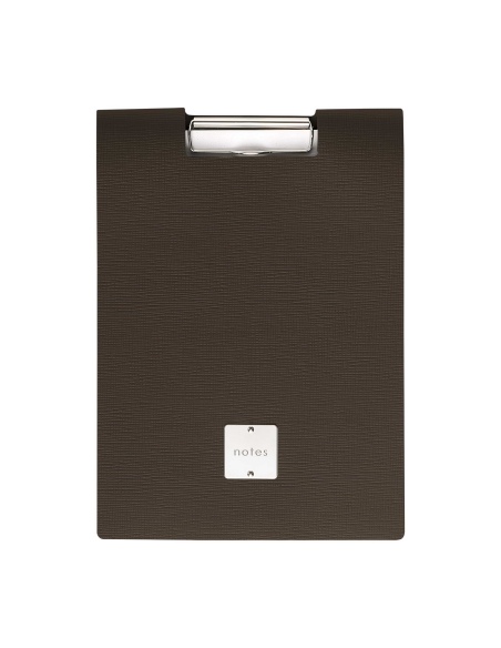 CITY porta blocco A4 etichetta METAL STANDARD "notes" molla ferma fogli CHEF MARRONE