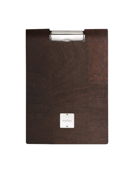 CITY porta blocco A4 etichetta METAL STANDARD "notes" molla ferma fogli SUGHERO MARRONE sp. 2.5