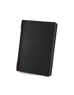 Porta Menu CUSTOM A5 (16,5x23,1 cm) non stampato - solo elastico rosso - ECO NERO sp. 0.6