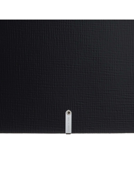 Porta Menu A4 SLIM (17,4x31,8 cm) etichetta METAL "menu" 2 buste (4 facciate) elastico nero CHEF NERO