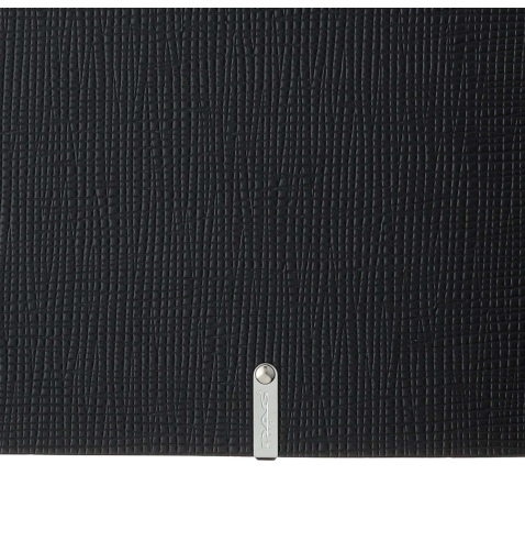 Porta Menu A4 SLIM (17,4x31,8 cm) etichetta METAL "menu" 2 buste (4 facciate) elastico nero CHEF NERO