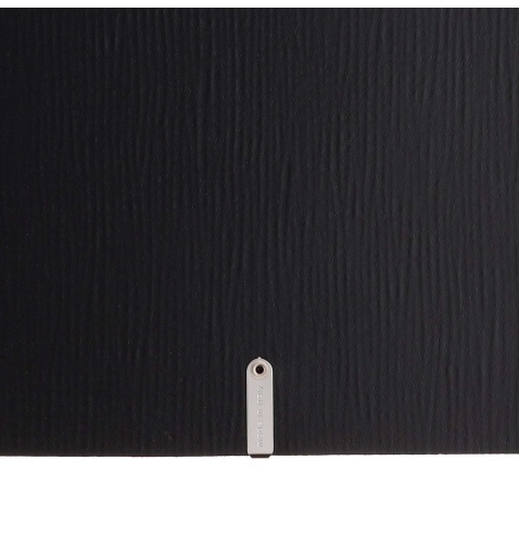 Porta Menu A5 (16,5x23,1 cm) etichetta METAL "menu" 2 buste (4 facciate) elastico nero CHEF NERO