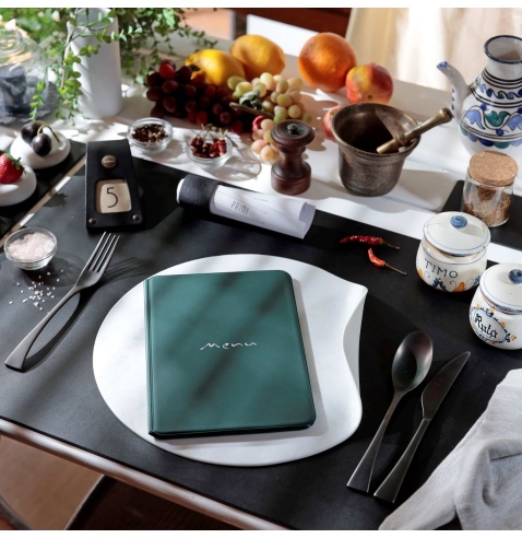 OUTLET - Porta menu in PVC termosaldato - formato GOLFO - colore verde