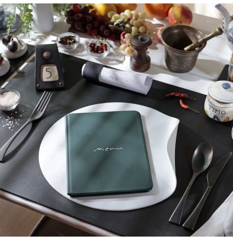 OUTLET - Porta menu in PVC termosaldato - formato GOLFO - colore verde