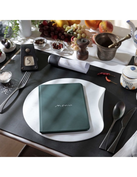OUTLET - Porta menu in PVC termosaldato - formato GOLFO - colore verde
