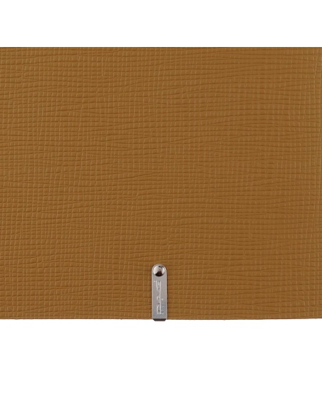 Porta Menu A5 (16,5x23,1 cm) etichetta METAL "personalizzata" (minimo 18 pezzi) 2 buste (4 facciate) elastico nero CHEF OCRA