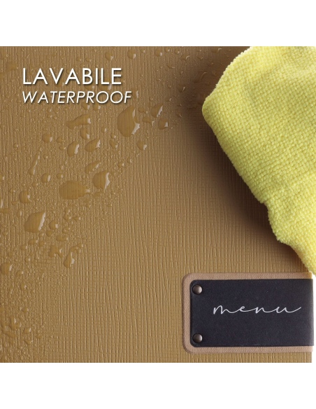 Porta Menu A4 (23,2x31,8 cm) etichetta PATCH "menu" 2 buste (4 facciate) elastico nero CHEF OCRA