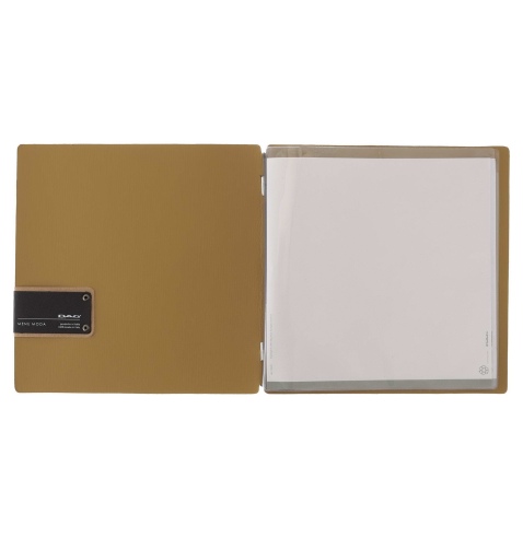 Porta Menu QUADRATO (23x23,1 cm) etichetta PATCH "menu" 2 buste (4 facciate) elastico nero CHEF OCRA