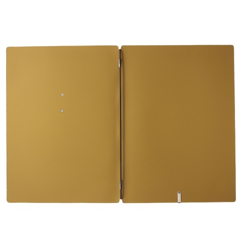Porta Menu A4 (23,2x31,8 cm) etichetta METAL "menu" solo elastico nero CHEF OCRA