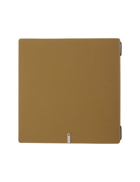 Porta Menu QUADRATO (23x23,1 cm) etichetta METAL "menu" solo elastico nero CHEF OCRA
