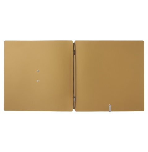 Porta Menu QUADRATO (23x23,1 cm) etichetta METAL "menu" solo elastico nero CHEF OCRA