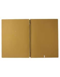 Porta Menu A4 (23,2x31,8 cm) etichetta METAL "personalizzata" (minimo 18 pezzi) solo elastico nero CHEF OCRA 2