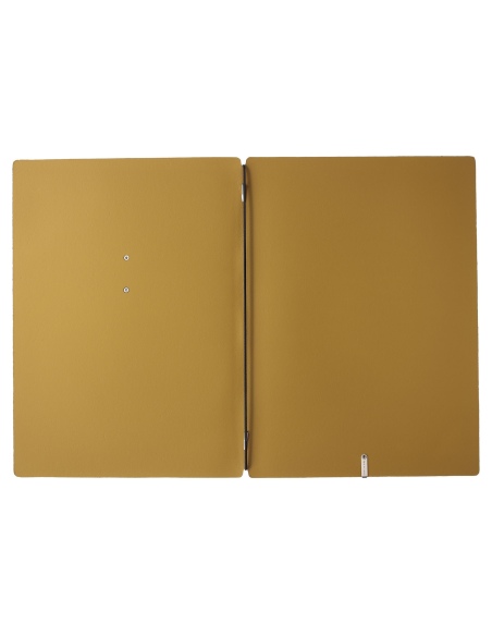 Porta Menu A4 (23,2x31,8 cm) etichetta METAL "personalizzata" (minimo 18 pezzi) solo elastico nero CHEF OCRA