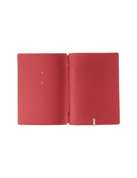 Porta Menu A5 (16,5x23,1 cm) etichetta METAL "menu" solo elastico rosso JUTA BICOLOR
