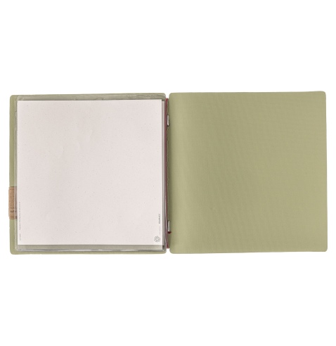 Porta Menu QUADRATO (23x23,1 cm) etichetta PATCH "menu" 2 buste (4 facciate) elastico rosso JUTA SALVIA