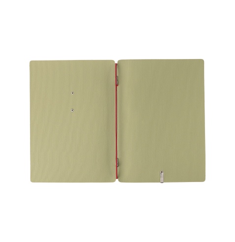 Porta Menu A5 (16,5x23,1 cm) etichetta METAL "menu" solo elastico rosso JUTA SALVIA