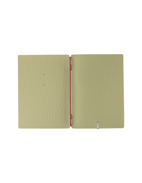 Porta Menu A5 (16,5x23,1 cm) etichetta METAL "menu" solo elastico rosso JUTA SALVIA