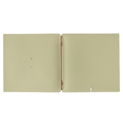 Porta Menu QUADRATO (23x23,1 cm) etichetta METAL "menu" solo elastico rosso JUTA SALVIA