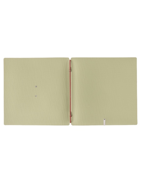 Porta Menu QUADRATO (23x23,1 cm) etichetta METAL "menu" solo elastico rosso JUTA SALVIA